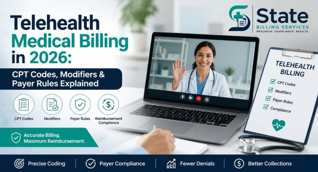 Telehealth Medical Billing in 2026: CPT Codes, Modifiers & Payer Rules Explained